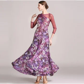 Lady Ballroom Dancing Dress O Neck Girls Velvet Oblique Shoulder Modern Dance Costumes National Standard Dance Dress D0753
Lady Ballroom Dancing Dress O Neck Girls Velvet Oblique Shoulder Modern Dance Costumes National Standard Dance Dress D0753