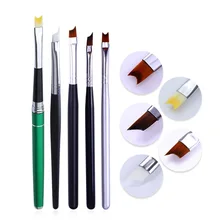 Французский маникюр Кисть для ногтей акриловый Ультрафиолетовый гель для ногтей ручка для рисования Серебряная черная ручка дизайн Маникю...(China)