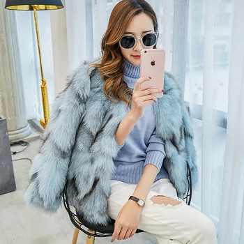 Natural fox fur coats outerwear women V neck 9/10 sleeve short style fluffy real fur jackets 2018 new autumn winter
Natural fox fur coats outerwear women V neck 9/10 sleeve short style fluffy real fur jackets 2018 new autumn winter