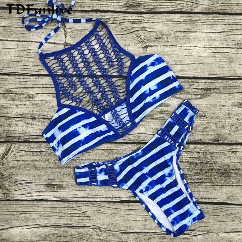 TDFunlive 2019 Crochet Swimsuit Solid Color Blue halter Crochet Bikini Hollow Out Sexy Crochet Bathing Suits Bikinis Set
TDFunlive 2019 Crochet Swimsuit Solid Color Blue halter Crochet Bikini Hollow Out Sexy Crochet Bathing Suits Bikinis Set