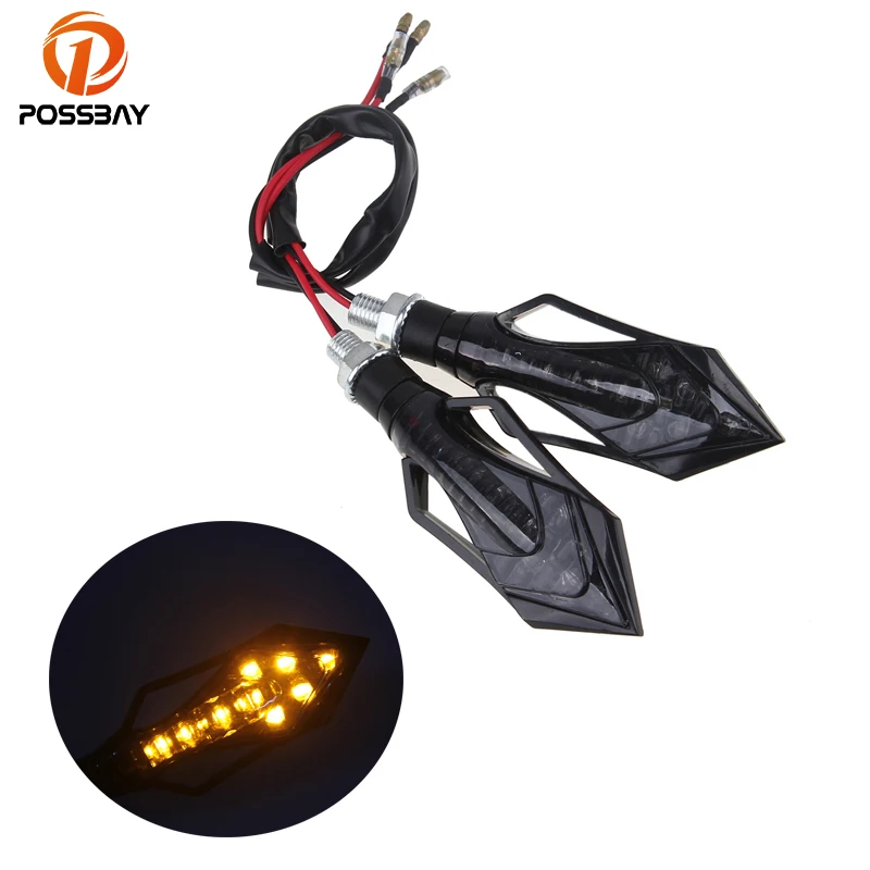 POSSBAY Arrow Motorcycle LED Turn Signals Pit Bike Motorbike Blinker Indicators Universal fit for 10mm Bolt Scooter Lights
POSSBAY Arrow Motorcycle LED Turn Signals Pit Bike Motorbike Blinker Indicators Universal fit for 10mm Bolt Scooter Lights