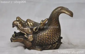 Chinese fengshui bronze copper dragon head fish body beast lucky wealth statue
Chinese fengshui bronze copper dragon head fish body beast lucky wealth statue