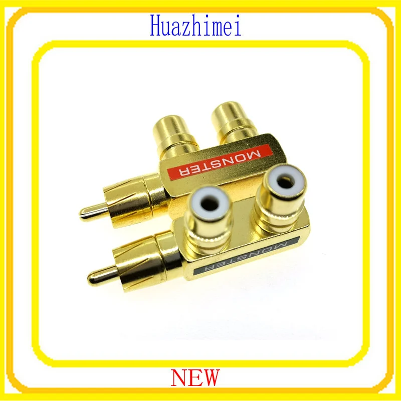 2PCS/LOT Copper AV Audio Splitter Plug RCA 1 Male to 2 Female Adapter Gold Plated Connector
2PCS/LOT Copper AV Audio Splitter Plug RCA 1 Male to 2 Female Adapter Gold Plated Connector