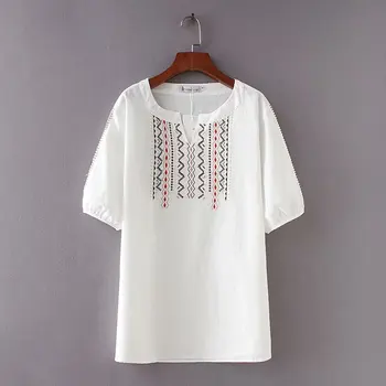 2019 New Summer Tops Big Size T Shirt Women Vintage Embroidery T Shirts Female Clothing Casual Loose Cotton Linen Women Tee Tops
2019 New Summer Tops Big Size T Shirt Women Vintage Embroidery T Shirts Female Clothing Casual Loose Cotton Linen Women Tee Tops