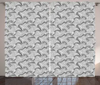 Grey Curtains Doodle Circles with Spiral Stripes Illustration of Abstract Round Twirl Motifs Living Room Bedroom Window Drapes
Grey Curtains Doodle Circles with Spiral Stripes Illustration of Abstract Round Twirl Motifs Living Room Bedroom Window Drapes