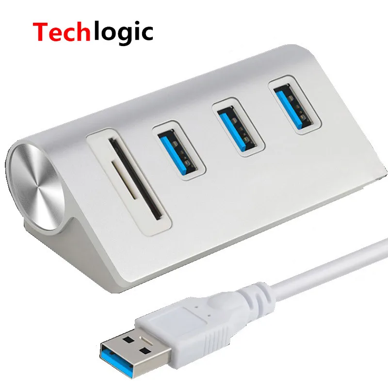 Techlogic USB HUB 3.0 High Speed Aluminum 3 Port Power Interface with TF SD Card Reader for MacBook Air Laptop PC Power Adapter
Techlogic USB HUB 3.0 High Speed Aluminum 3 Port Power Interface with TF SD Card Reader for MacBook Air Laptop PC Power Adapter