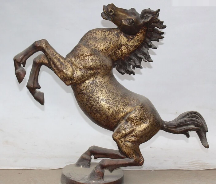 xd 003429 21" Chinese Bronze Gilt Caving Success Running Tang Horse Horses Animal Statue
xd 003429 21" Chinese Bronze Gilt Caving Success Running Tang Horse Horses Animal Statue