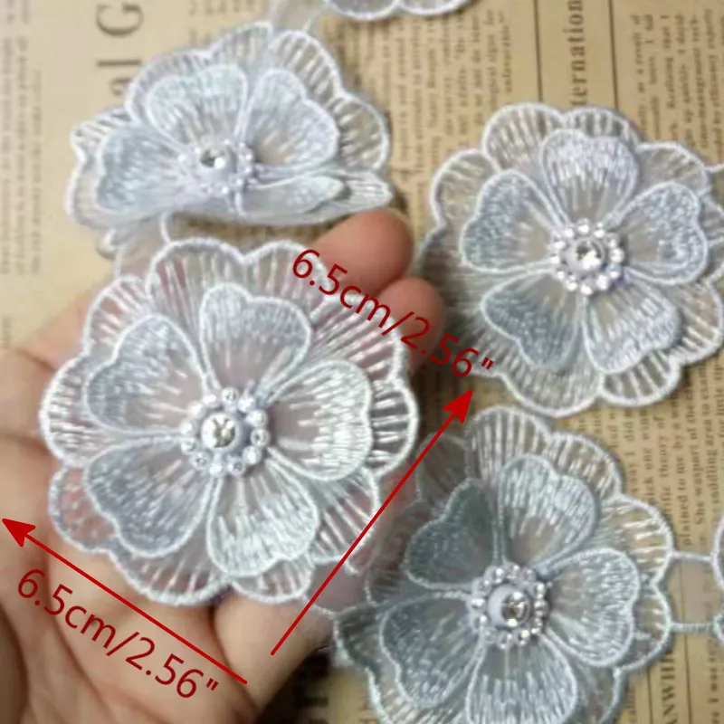 5x Pearl Light Blue Beaded Embroidered Flower Lace Edge Trim Ribbon Floral Applique Patches Fabric Sewing Craft Vintage Wedding
5x Pearl Light Blue Beaded Embroidered Flower Lace Edge Trim Ribbon Floral Applique Patches Fabric Sewing Craft Vintage Wedding