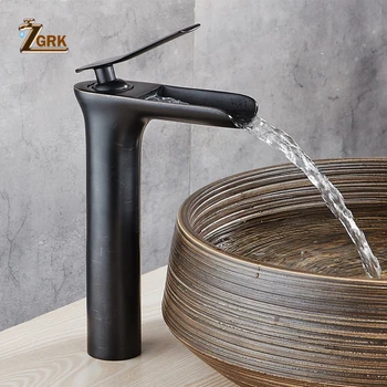 ZGRK Full copper Black Bronze Waterfall Bathroom Sink Faucet Single Handle Deck Mounted Hot Cold Mixer Taps
ZGRK Full copper Black Bronze Waterfall Bathroom Sink Faucet Single Handle Deck Mounted Hot Cold Mixer Taps