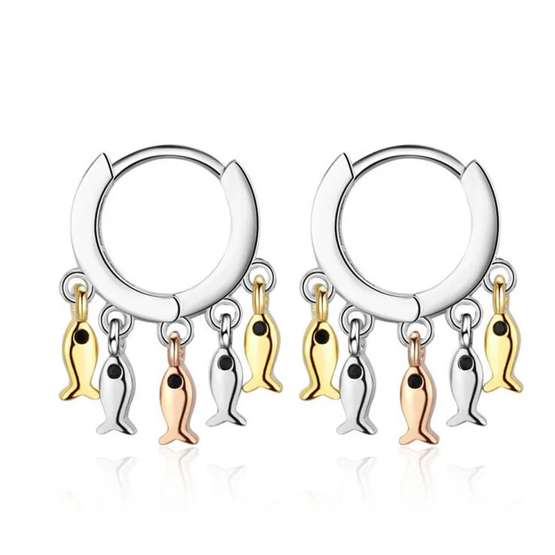 Trendy Cute Three Color Small Fish Drop Hoop Earrings For Girls Women 925 Silver Loop Huggies Party Gift Earring Korean Jewelry
Trendy Cute Three Color Small Fish Drop Hoop Earrings For Girls Women 925 Silver Loop Huggies Party Gift Earring Korean Jewelry