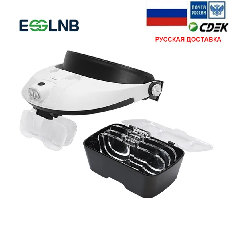 Adjustable Loupe 5 Lens Headband Magnifying Glass Magnifier with 2 LED Reading Magnifying Glass Third Hand Loupe For Repair
Adjustable Loupe 5 Lens Headband Magnifying Glass Magnifier with 2 LED Reading Magnifying Glass Third Hand Loupe For Repair