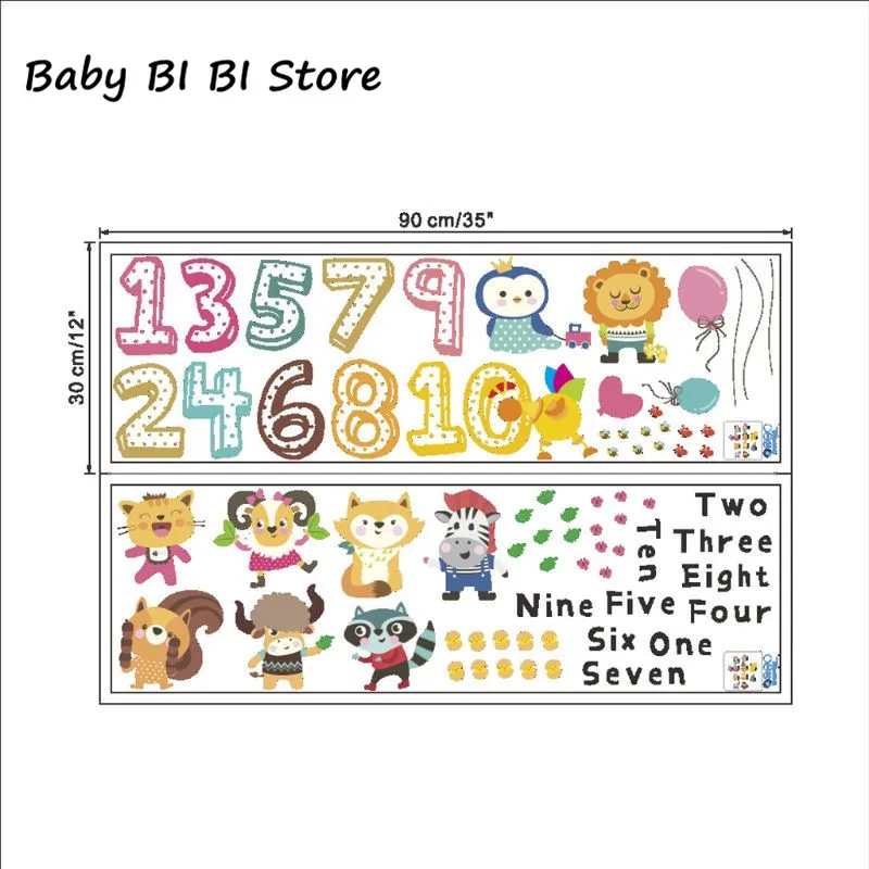 Number Wall Stickers Children Room Background Wall Decoration Cartoon Animal Sticker Kindergarten Teaching Self-sticking Paper
Number Wall Stickers Children Room Background Wall Decoration Cartoon Animal Sticker Kindergarten Teaching Self-sticking Paper