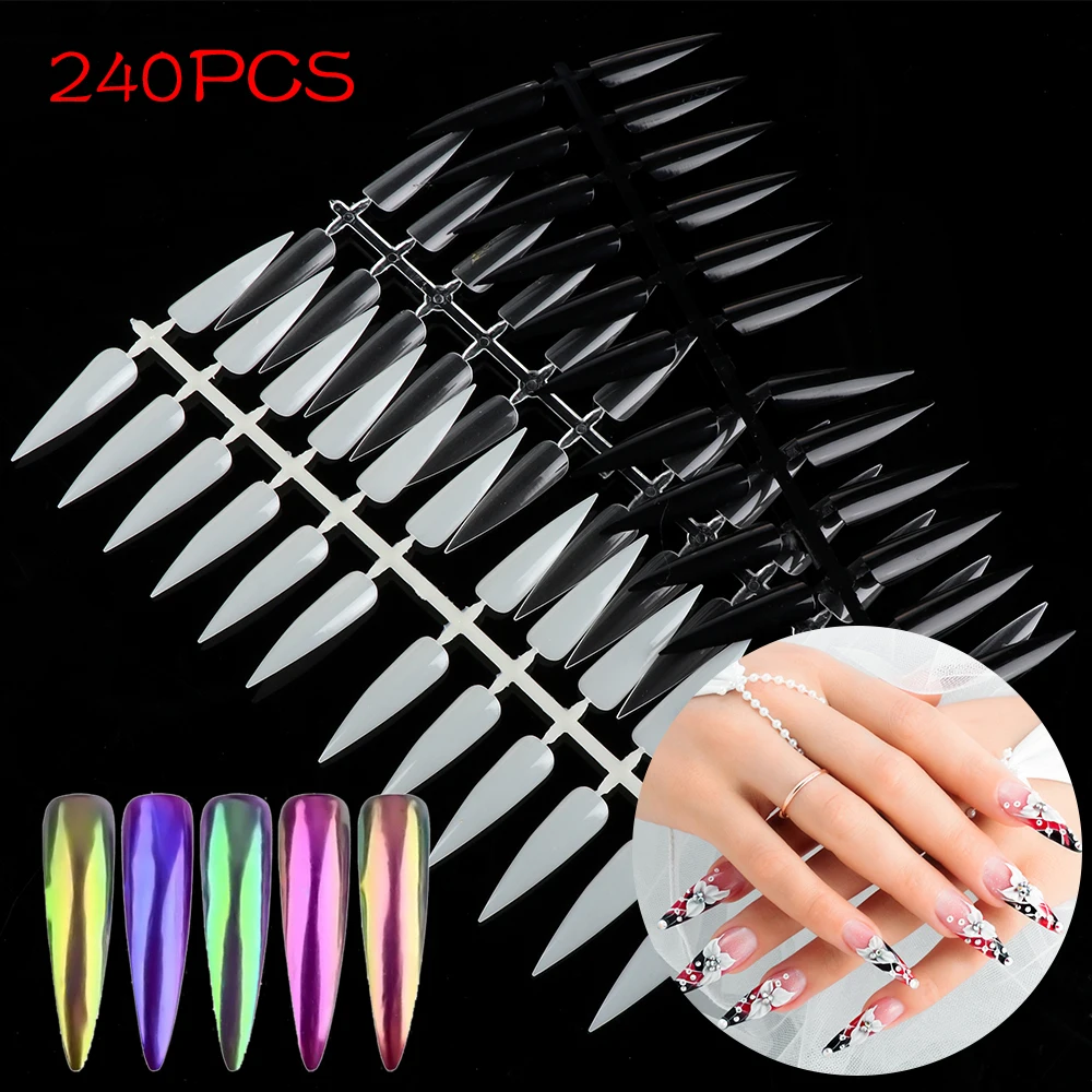 About240Pcs Nail Art Clear Natural Full Cover Oval Sharp End Stiletto Long False Fake Nails Tips Manicure Artificial Nails Salon
About240Pcs Nail Art Clear Natural Full Cover Oval Sharp End Stiletto Long False Fake Nails Tips Manicure Artificial Nails Salon