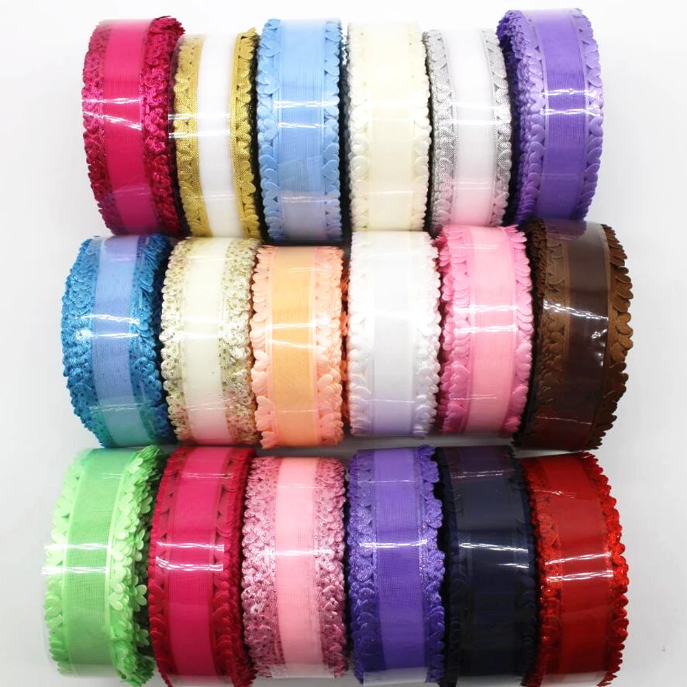 New 28mm heart-shaped lace ribbon 10y /20y DIY handmade material headdress bow colorful fashion print
New 28mm heart-shaped lace ribbon 10y /20y DIY handmade material headdress bow colorful fashion print