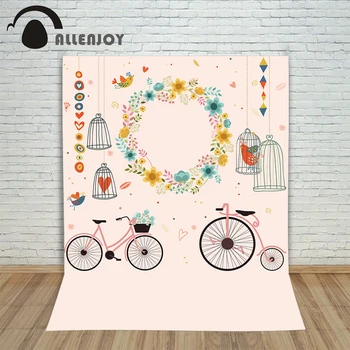 Allenjoy Background for photos Bicycle wreath birdcage heart children's photographic camera backdrop vinyl
Allenjoy Background for photos Bicycle wreath birdcage heart children's photographic camera backdrop vinyl