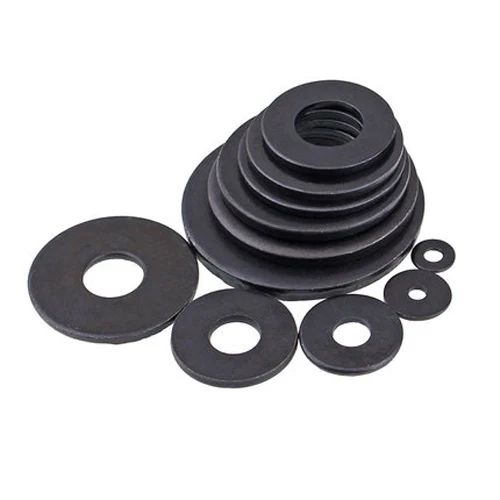 

50PCS 8grade M2 M2.5 M3 M4 M5 M6 Gaskets Washers steel Flat Metal washer gasket Black 8mm-18mm Outside diameter