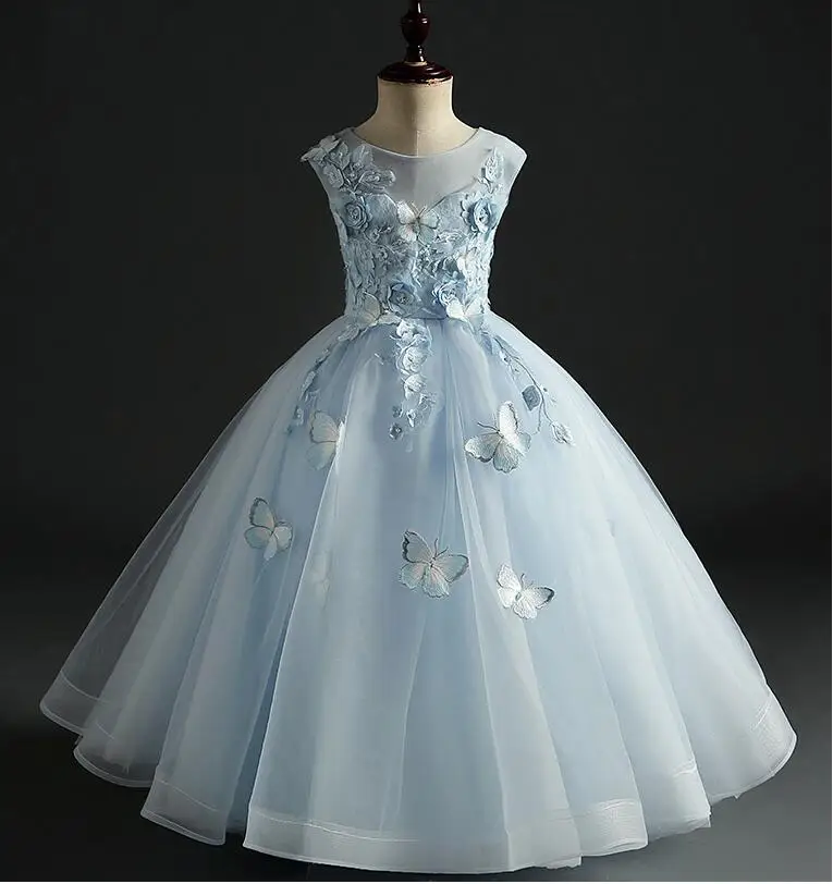 Elegant Sky Blue Tulle Girls Pageant Dress Bead Floral Flower Girl Dresses for Wedding Girl Party Princess First Communion Gown
Elegant Sky Blue Tulle Girls Pageant Dress Bead Floral Flower Girl Dresses for Wedding Girl Party Princess First Communion Gown