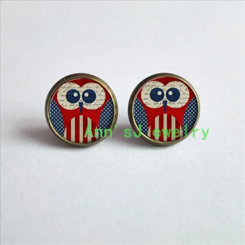 HZ4-00130 1pair July 4th eardrops independence stud earrings day Earrings US flag owl Earrings jewelry glass Cabochon Earrings
HZ4-00130 1pair July 4th eardrops independence stud earrings day Earrings US flag owl Earrings jewelry glass Cabochon Earrings