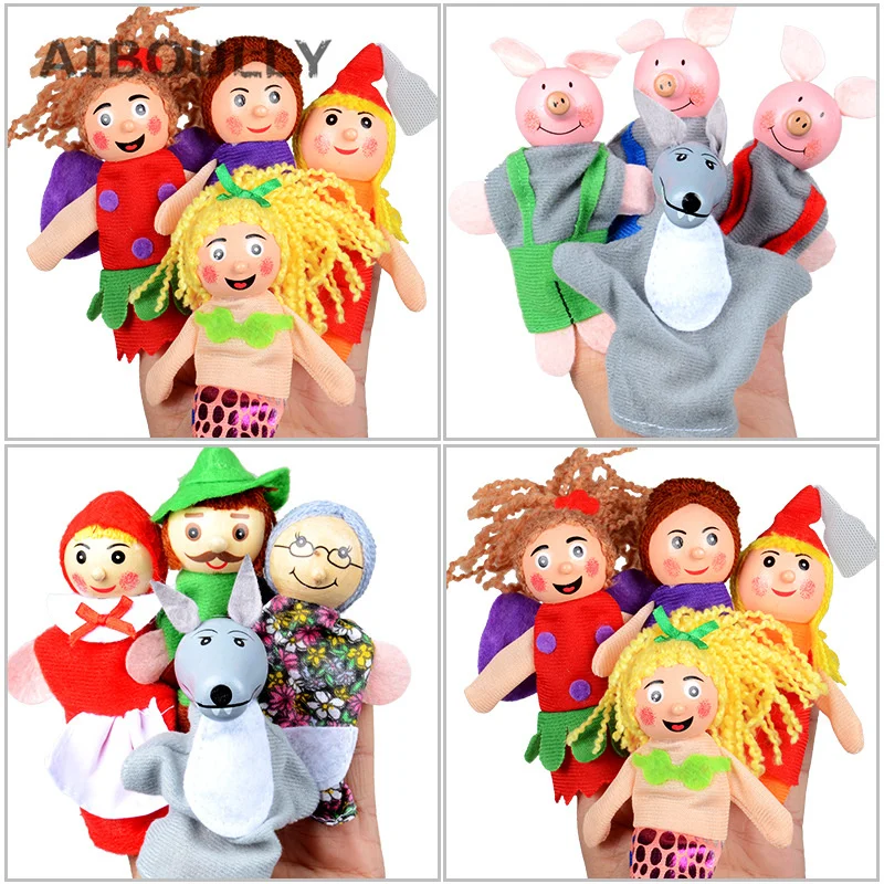 Children's Bedtime Gifts 4Pcs Soft Plush Three Little Pigs Fairy Tale Finger Puppet Set Children Story Telling Helper Dolls
Children's Bedtime Gifts 4Pcs Soft Plush Three Little Pigs Fairy Tale Finger Puppet Set Children Story Telling Helper Dolls