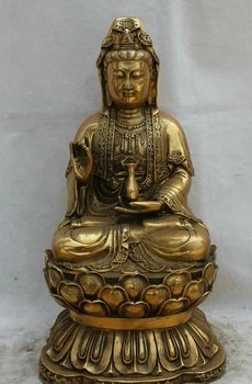 USPS to USA S2138 18" Chinese Brass Seat lotus Kwan-yin Guan Yin Boddhisattva Goddess Statue
USPS to USA S2138 18" Chinese Brass Seat lotus Kwan-yin Guan Yin Boddhisattva Goddess Statue