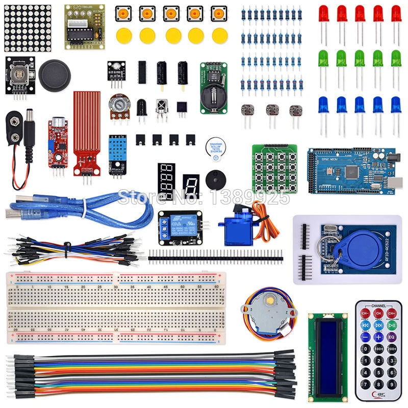 mega 2560 r3 starter kit motor servo RFID Ultrasonic Ranging relay LCD for arduino
mega 2560 r3 starter kit motor servo RFID Ultrasonic Ranging relay LCD for arduino