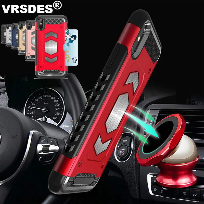 VRSDES For iPhone X XR 7 8plus Case PC Armor Hybrid Car Magnetic Case for iPhone XS Max X 6 6s 7 8 Plus Credit Card Holder Case
VRSDES For iPhone X XR 7 8plus Case PC Armor Hybrid Car Magnetic Case for iPhone XS Max X 6 6s 7 8 Plus Credit Card Holder Case