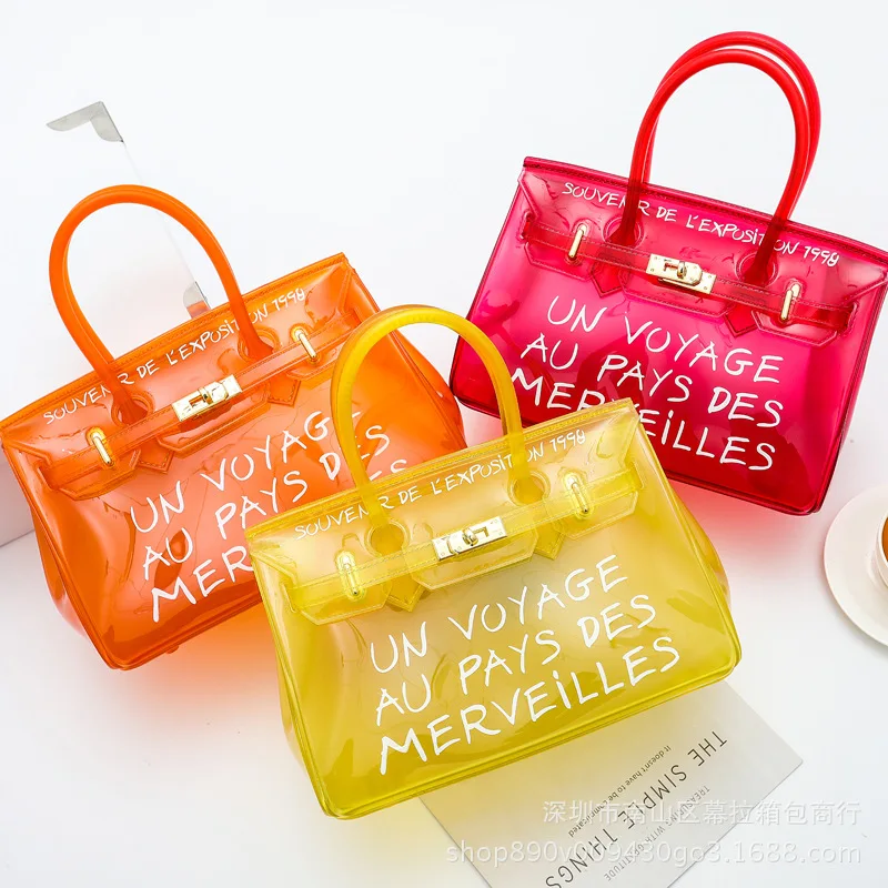 Clear Transparent PVC Shoulder Bags Women Candy Color Jelly Bags Purse And Handbags Large Capacity Crossbody Bag Plastic Beach
Clear Transparent PVC Shoulder Bags Women Candy Color Jelly Bags Purse And Handbags Large Capacity Crossbody Bag Plastic Beach
