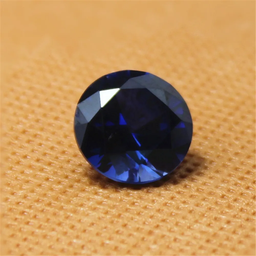 

Joanlyn Sapphire Round Faceted Gemstone Brilliant Cut Sapphire Gem Multiple Sizes to Choose C45S