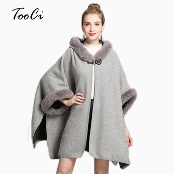 Loose Hooded Knitted Cardigan Coat Spring Lady Faux Fur Gray Coat Warm Soft Fur Jacket Female Plush Overcoat Poncho Coat
Loose Hooded Knitted Cardigan Coat Spring Lady Faux Fur Gray Coat Warm Soft Fur Jacket Female Plush Overcoat Poncho Coat