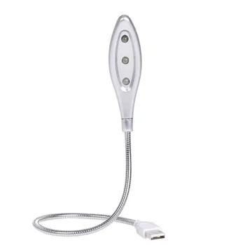 USB Book Reading Lamp with 3 LED Lights Flexible Bending Metal Gooseneck USB Light for Notebook Laptop PC Computer
USB Book Reading Lamp with 3 LED Lights Flexible Bending Metal Gooseneck USB Light for Notebook Laptop PC Computer