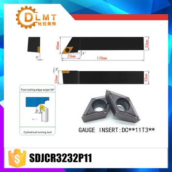SDJCR3232P11 93 Degrees External Turning Tool Holder For DCMT11T304 DCMT11T308 Used on CNC Lathe Machine
SDJCR3232P11 93 Degrees External Turning Tool Holder For DCMT11T304 DCMT11T308 Used on CNC Lathe Machine