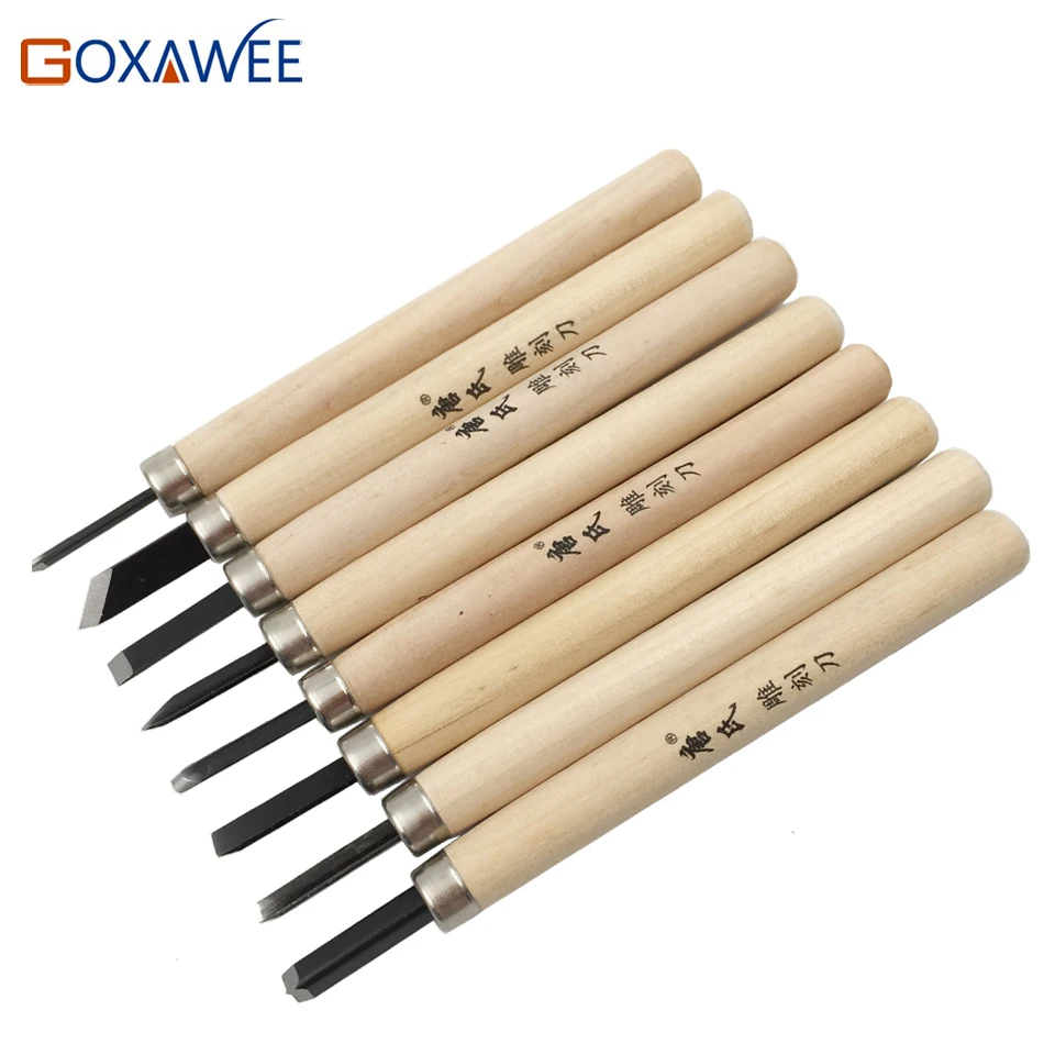 GOXAWEE Hand Wood Carving Chisels Knife 8pcs for Basic Woodcut Working Clay Wax DIY Tools and Detailed Woodworking Hand Tools
GOXAWEE Hand Wood Carving Chisels Knife 8pcs for Basic Woodcut Working Clay Wax DIY Tools and Detailed Woodworking Hand Tools