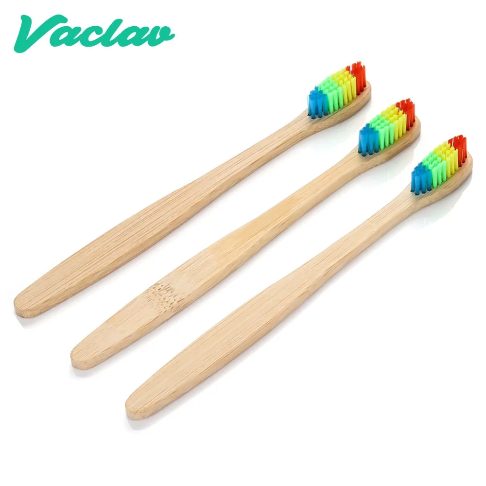 Vaclav 3Pcs Bamboo Toothbrush Rainbow Bamboo Tooth Brush Fibre Toothbrush Colorful Wood Wooden Toothbrush Soft Bristle Brush
Vaclav 3Pcs Bamboo Toothbrush Rainbow Bamboo Tooth Brush Fibre Toothbrush Colorful Wood Wooden Toothbrush Soft Bristle Brush
