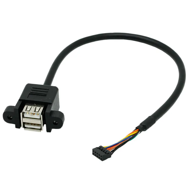 USB Cable Adapter 9 Pin Motherboard Header to 2 Ports USB 2.0 Female Splitter Extension Cable Adapter for Computer PC
USB Cable Adapter 9 Pin Motherboard Header to 2 Ports USB 2.0 Female Splitter Extension Cable Adapter for Computer PC