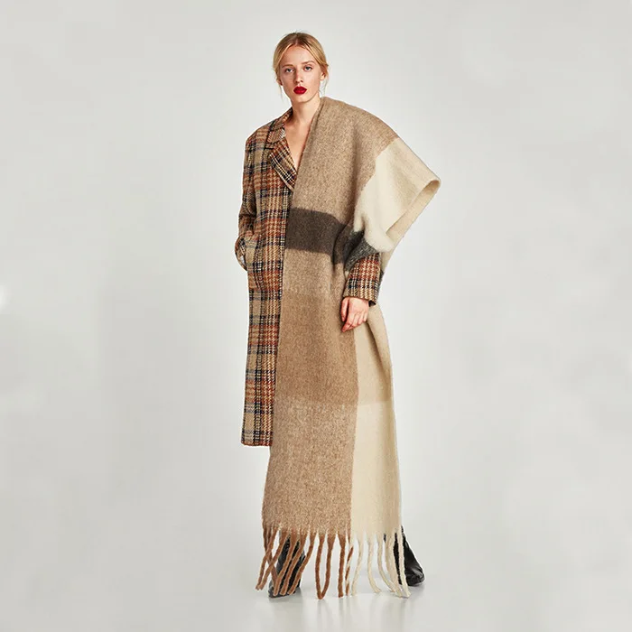 POBING Brand New za Winter Scarf Women Patchwork Solid Cashmere Scarves Wraps Wram Shawls Female Pashmina Lady Blanket Shawls
POBING Brand New za Winter Scarf Women Patchwork Solid Cashmere Scarves Wraps Wram Shawls Female Pashmina Lady Blanket Shawls