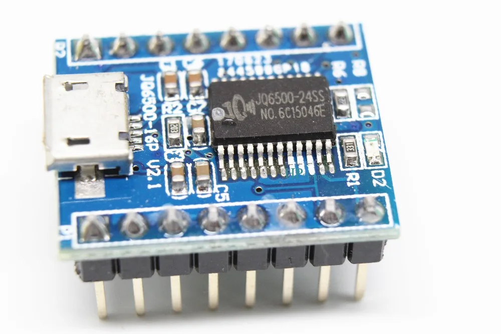 JQ6500 Voice Sound Module USB Replace 1 to 5 Way One to Five Way MP3 Voice Standard
JQ6500 Voice Sound Module USB Replace 1 to 5 Way One to Five Way MP3 Voice Standard