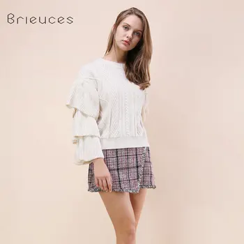 Brieuces 2017 autumn and winter new solid color O-Neck sweater women lotus horn trumpet hemp jumper Long sleeve sweater Pullover
Brieuces 2017 autumn and winter new solid color O-Neck sweater women lotus horn trumpet hemp jumper Long sleeve sweater Pullover