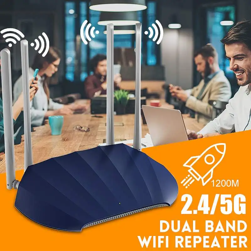 1200M Gigabit Dual Band 2.4GHz 5GHz High-Power Wireless WIFI Router High Speed Extender Repeater
1200M Gigabit Dual Band 2.4GHz 5GHz High-Power Wireless WIFI Router High Speed Extender Repeater