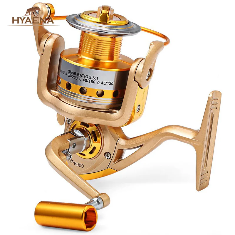 Hyaena 10BB Ball Bearings 5.5:1 Gear Ratio Fishing Reels Gold Metal Aluminum Saltwater Fishing Jigging Spinning Reel HF1000-7000
Hyaena 10BB Ball Bearings 5.5:1 Gear Ratio Fishing Reels Gold Metal Aluminum Saltwater Fishing Jigging Spinning Reel HF1000-7000