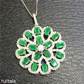 KJJEAXCMY boutique jewels S925 Pure silver natural emerald necklace inlay jewelry female sunflowers gemstone pendant
KJJEAXCMY boutique jewels S925 Pure silver natural emerald necklace inlay jewelry female sunflowers gemstone pendant