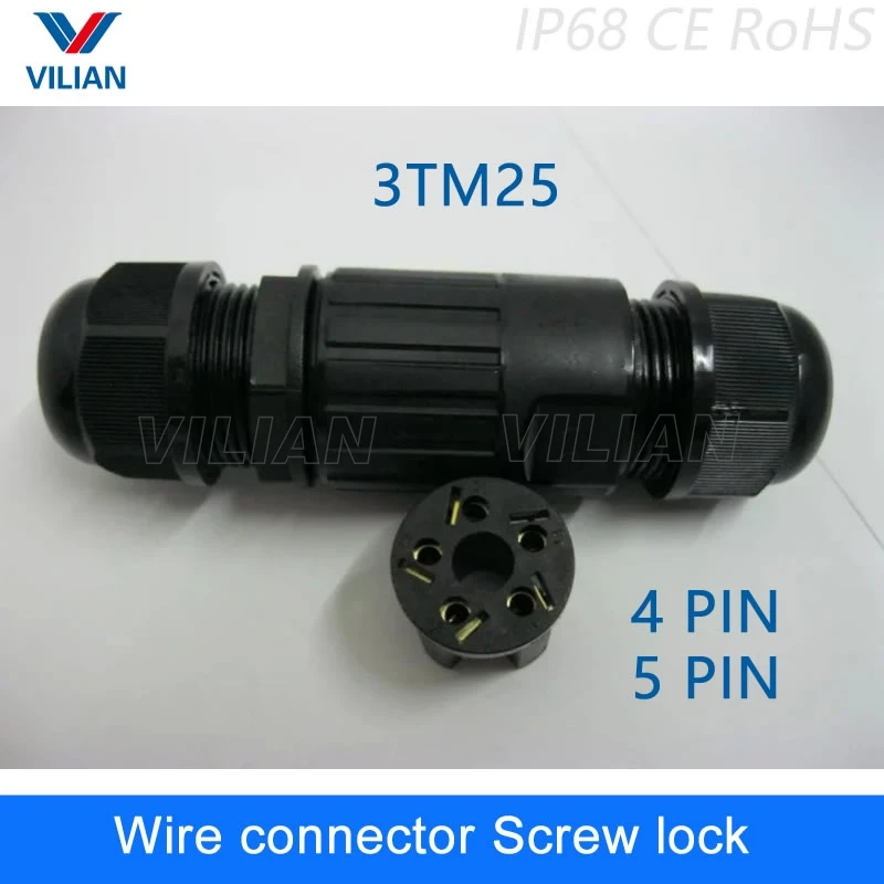 Waterproof 4Pin 5Pin Electrical Cable T Connectors Quick Splice Screw Lock Wire terminals easy fit for LED strip
Waterproof 4Pin 5Pin Electrical Cable T Connectors Quick Splice Screw Lock Wire terminals easy fit for LED strip