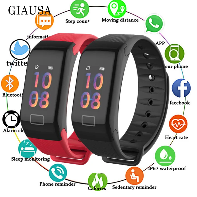 Fashion F1Plus Smart Bracelet Color Screen Blood Pressure Fitness Tracker Heart Rate Monitor Smart Band Sport for Android IOS
Fashion F1Plus Smart Bracelet Color Screen Blood Pressure Fitness Tracker Heart Rate Monitor Smart Band Sport for Android IOS