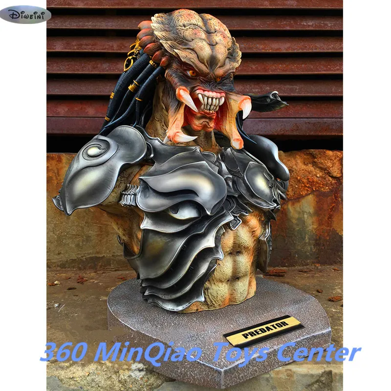 

Aliens VS Predator Statue Predator Bust 1:2 Takayuki Takeya Head Portrait Collectible Model Avatar Action Figures Toy WU842