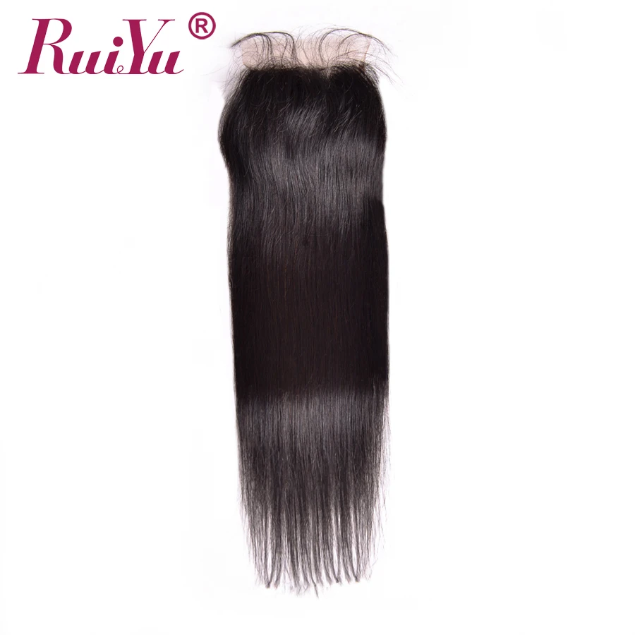 RUIYU Brazilian Straight Hair Lace Closure 4x4 Natural Color 8-24 Remy Lace Human Hair Closure With Baby Hair
RUIYU Brazilian Straight Hair Lace Closure 4x4 Natural Color 8-24 Remy Lace Human Hair Closure With Baby Hair