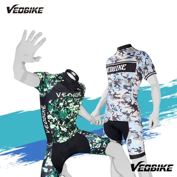 

VEOBIKE Camouflage Pro Cycling Jersey Set Bike Uniform Cycle Shirt Ropa Ciclismo Bicycle Wear Sports Clothing Running Sets