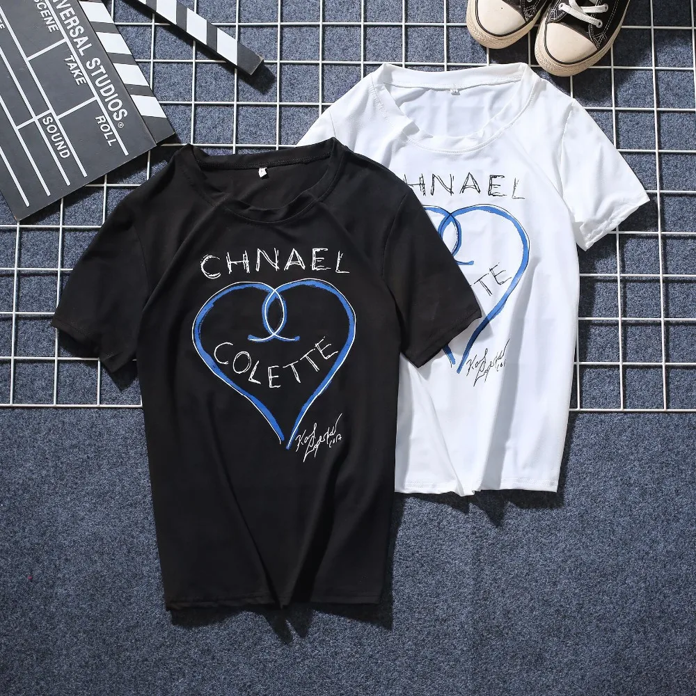 2018 new letters love printing short-sleeved t-shirt women casual loose wild Top female Korean summer clothing
2018 new letters love printing short-sleeved t-shirt women casual loose wild Top female Korean summer clothing