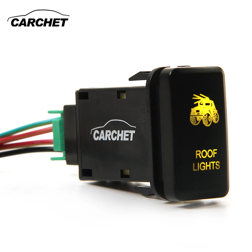CARCHET Car-styling Push Switch Laser Backlit ROOF LIGHTS Orange LED Light ON-OFF Toggle Switch for TOYOTA
CARCHET Car-styling Push Switch Laser Backlit ROOF LIGHTS Orange LED Light ON-OFF Toggle Switch for TOYOTA
