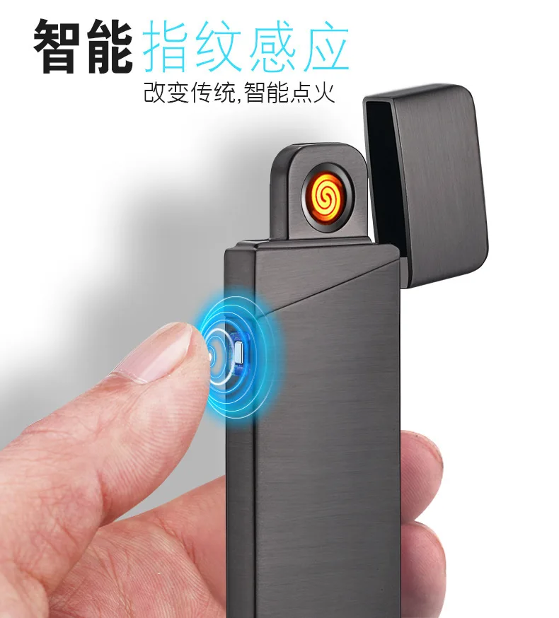 New ultra-thin touch button tungsten wire double-side charging USB lighter cigarette lighter
New ultra-thin touch button tungsten wire double-side charging USB lighter cigarette lighter