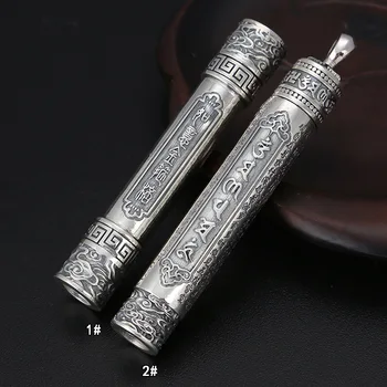 925 Sterling Silver Jewelry Thai Silver Ruyi Golden Hoop Stick Six-word Mantra Charging Cigarette Lighter Men's Pendant
925 Sterling Silver Jewelry Thai Silver Ruyi Golden Hoop Stick Six-word Mantra Charging Cigarette Lighter Men's Pendant