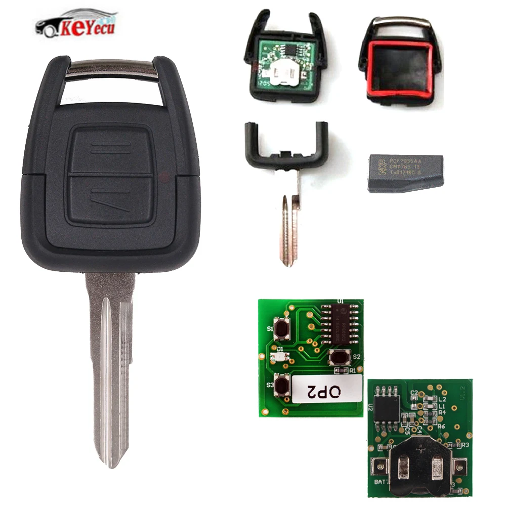 KEYECU 2 Button Remote Key + New Remote & Transponder ID40 Chip For Vauxhall Opel Astra Vectra Zafira 433.92MHz HU46 Blade
KEYECU 2 Button Remote Key + New Remote & Transponder ID40 Chip For Vauxhall Opel Astra Vectra Zafira 433.92MHz HU46 Blade